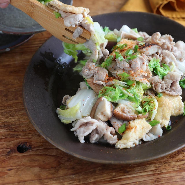 レシピ。白菜×めんつゆで簡単！豚バラ白菜のめんつゆ炒め