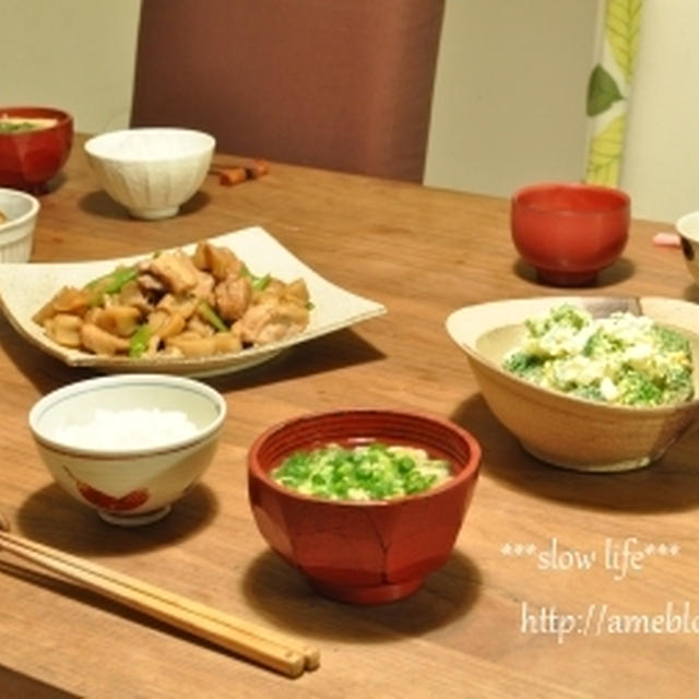 【鶏肉と蓮根の中華風炒め】