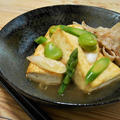 簡単！！豆腐のステーキ　豚肉と春野菜のたっぷり餡かけ の作り方/レシピ