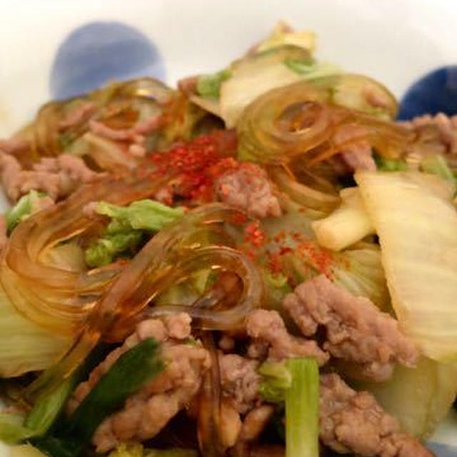 白菜のための白菜による甘辛豚肉炒め。