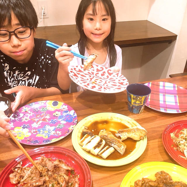 晩御飯は冷蔵庫の残り物で作りました〜！！