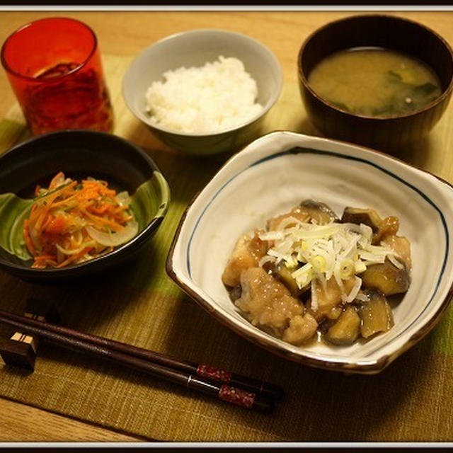 鶏と茄子の酸っぱ煮とか英語レッスンとか。Boiled sour chicken and...