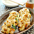 鮭と豆腐のカプレーゼ風 じんわりなめこおろし生姜だれ / 12日の朝ごはん by Ayaさん