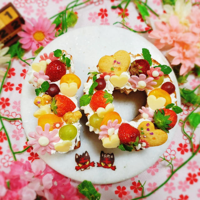 【10th入籍記念日＊錫婚式～ナンバーケーキ&ホイル包み焼きハンバーグディナー＊】