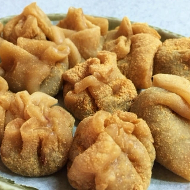 朝からきな粉餅と離乳食を作って♪