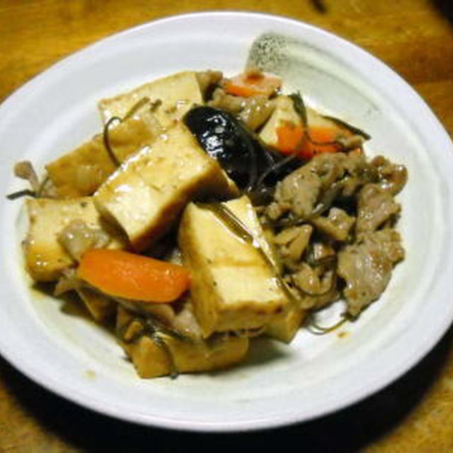 豚肉と厚揚げのピリ辛炒め