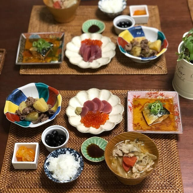 調味料ひとつ【ビーフポテト】と小皿いっぱい晩ごはん