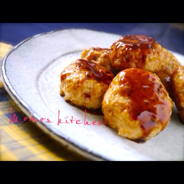キャベツたっぷり鶏つくねの照り焼き＆昭和の湯たんぽ