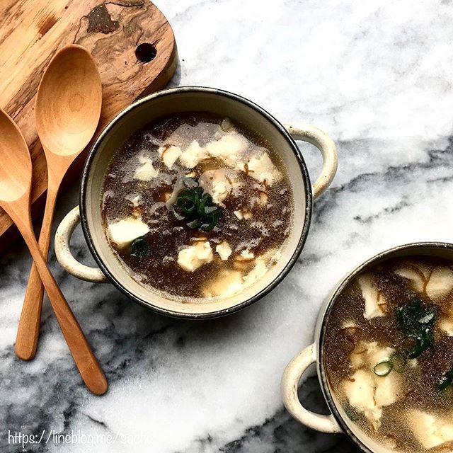 崩し豆腐ともずくの生姜スープ♡【#簡単レシピ#スープ】