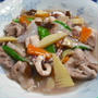 一夜干しイカと豚肉の中華炒め