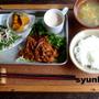 豚肉と玉ねぎの洋風炒め定食。