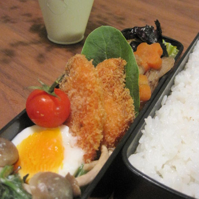サーモンフライのお弁当