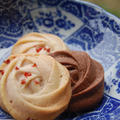 チョコレート薔薇クッキー＆いちご薔薇クッキー