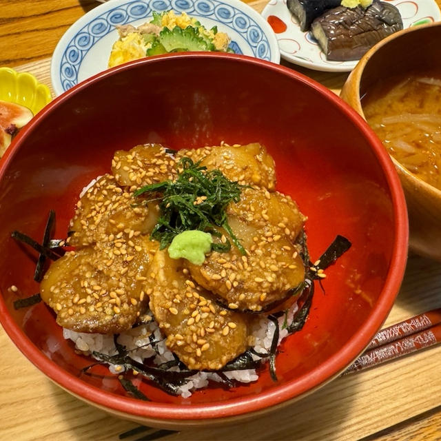 【ホタテのごま漬け丼】