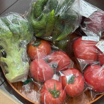 GWの産直購入品　野菜メイン
