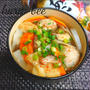 冷蔵庫のお野菜集合♪焼きあごだしつゆでウマッ!具沢山おつまみ鶏団子汁