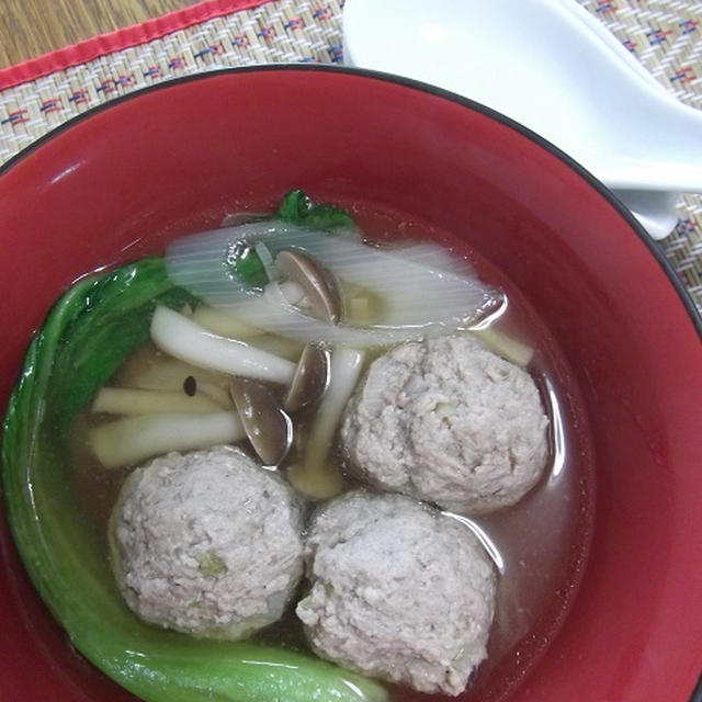 ふわっふわ★豆腐入り 肉団子の中華スープ