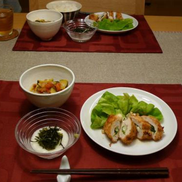 本日の晩御飯☆鶏胸肉のチーズフライ