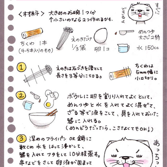 ちくわとえのきの茶碗蒸し By のびこさん レシピブログ 料理ブログのレシピ満載