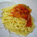 簡単♪トマトとベーコンのパスタ