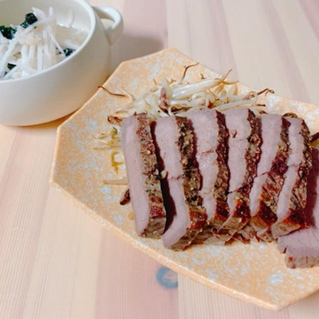 【ダイエットごはん】糖質制限☆乗せて焼くだけ！グリルビーフと大根サラダ