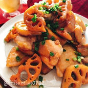 【りんご酢レシピ】鶏にくとレンコンの煮物(動画レシピ)