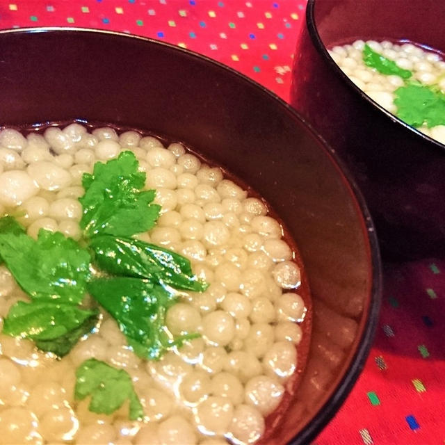 【レシピ】香ばしく★旨い★麺だけじゃないよ【揚げ玉と三葉の味噌汁】