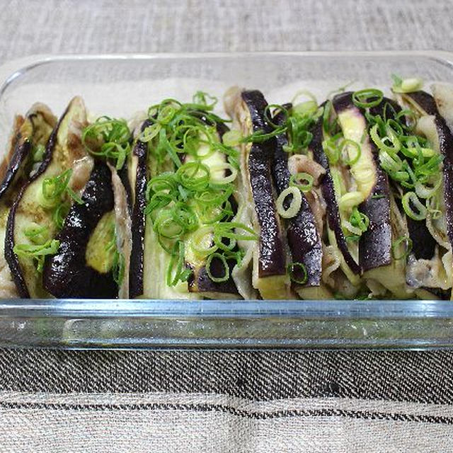 レンチンで簡単！なすと豚肉のはさみ蒸し