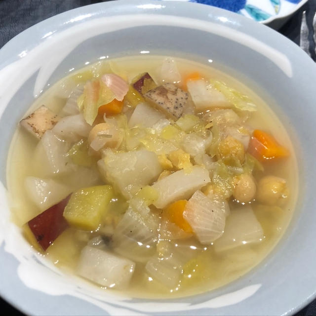 シャトルシェフで残り野菜のスープ