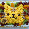 ぴよ三郎＊7歳の誕生日ケーキは茶トラ猫ちゃんケーキ