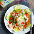 金魚の肴の2015年　猛暑を乗り切るイチオシ夏麺8選　その1　ニラたっぷり塩かぼすエビ冷麺