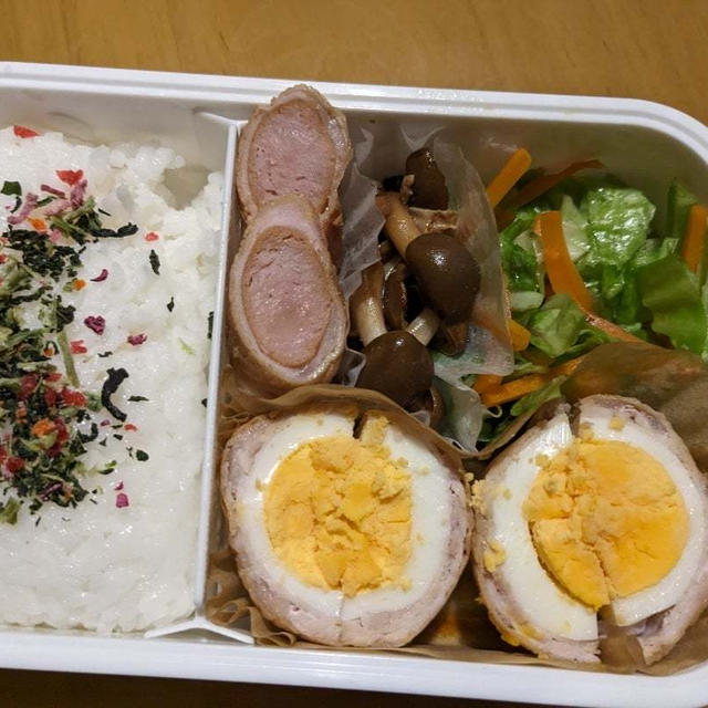 わたしのお弁当　〜ゆで卵の豚肉巻き〜