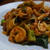バジルが香る。えびとほうれん草のトマトチーズソースパスタ。