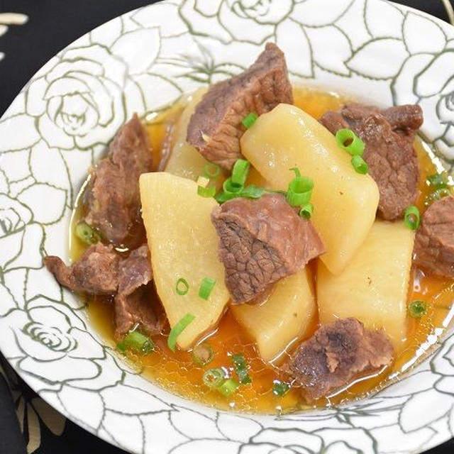【レシピ】牛肉と大根の甘辛煮