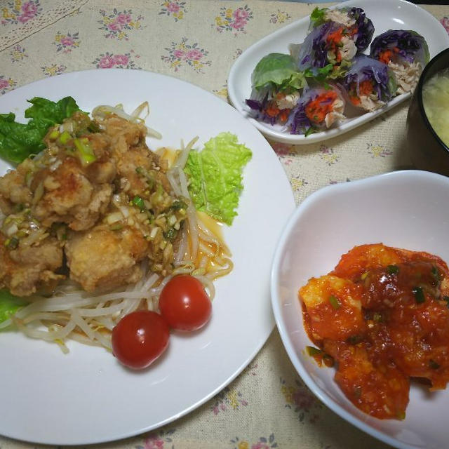 油淋鶏作った～☆(・ω・)ノ