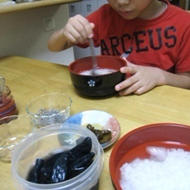 水かけごはんと練り梅