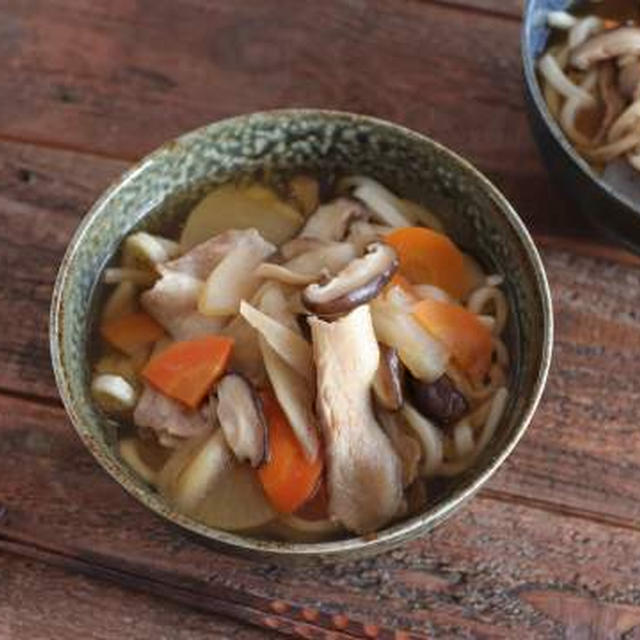 【レシピ】ごま油香る豚バラけんちんうどん