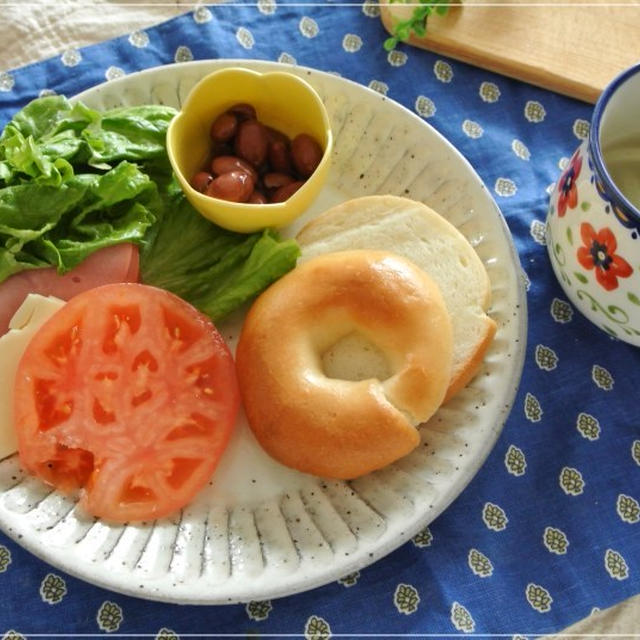 グルテンフリー米粉ベーグルでランチ〜〜٩(๑❛ᴗ❛๑)۶