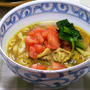 生トマト豚カレーうどん。 “ちょい味噌が隠し味”