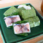 元祖？柿の葉寿司。酢締めにしない、塩漬けのサバを使って作った伝統的でシンプルにおいしい押し寿司。
