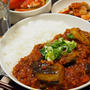 手軽で激ウマ。ナスとひき肉のトマト缶カレー