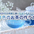 【写真映え】青色のお茶の作り方、材料ごとの特徴や違い