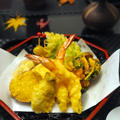 天ぷら,茶碗蒸し＆近所で紅葉狩り