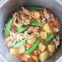 スナップえんどうで肉じゃがに彩（いろどり）を♪