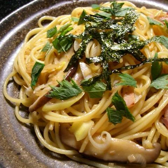 香味野菜のバター醤油スパゲティ