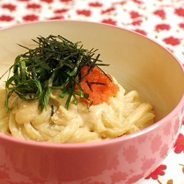 明太豆乳クリームうどん