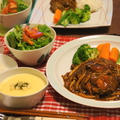 ハンバーグで夜ごはん