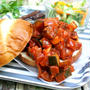 Eggplant and Zucchini Sloppy Joes茄子とズッキーニのトマト煮サンド（スロッピージョーズ風）