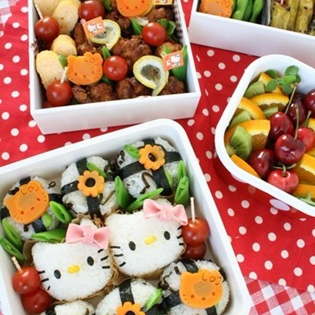 幼稚園遠足弁＊キティちゃんキャラ弁