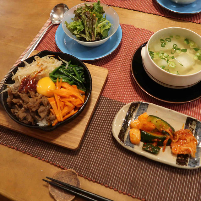 ニトスキでビビンバの晩ご飯と　ぶっかけそうめんと　ムクドリの赤ちゃん♪